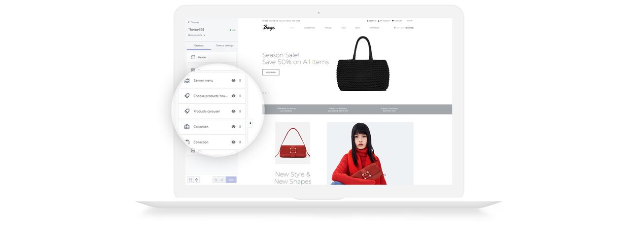 модный магазин clean shopify тема