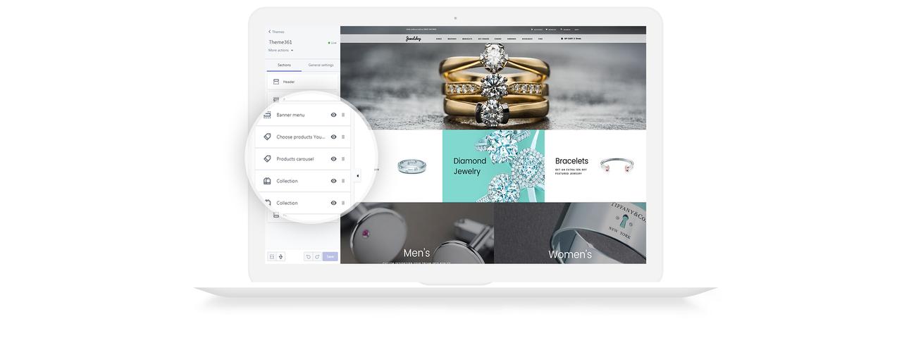 аксессуары элегантная тема shopify