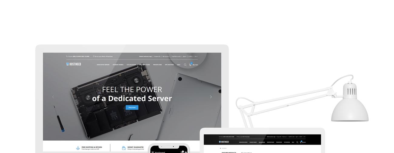 хостинг надежный чистый шаблон opencart