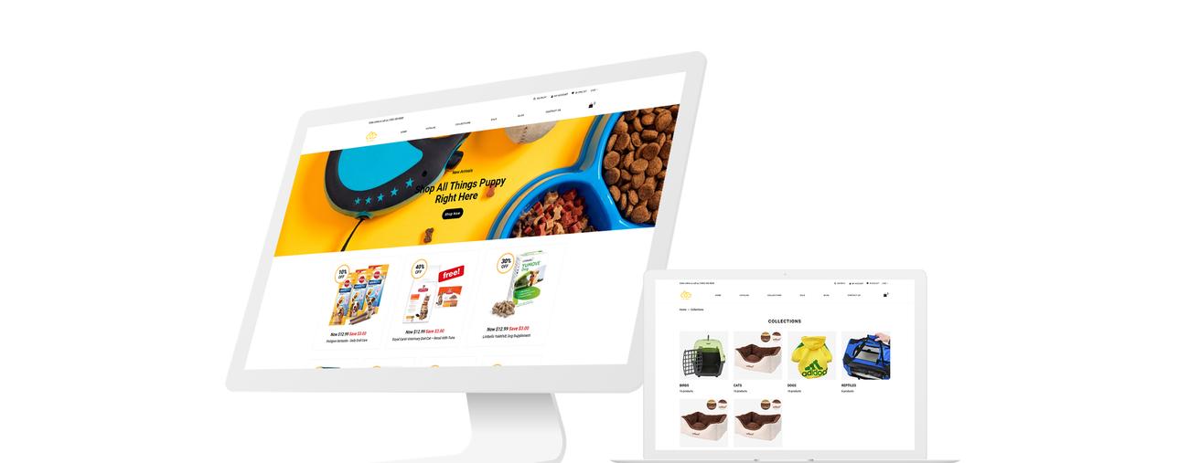 pet shop multipage многостраничная тема shopify