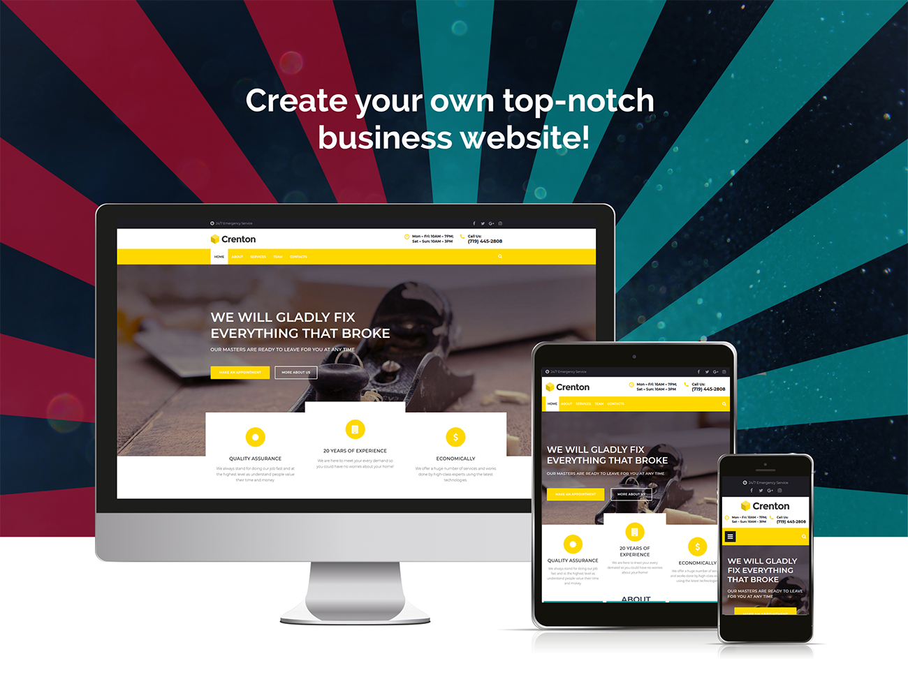 строительство многоцелевой современной темы wordpress elementor