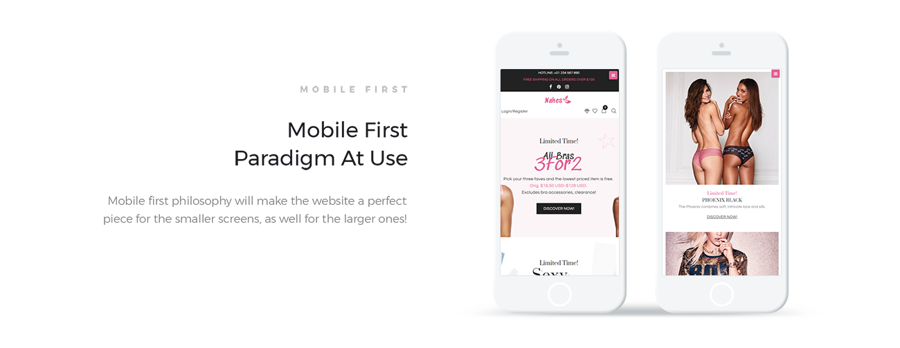 lingerie ecommerce modern elementor woocommerce theme