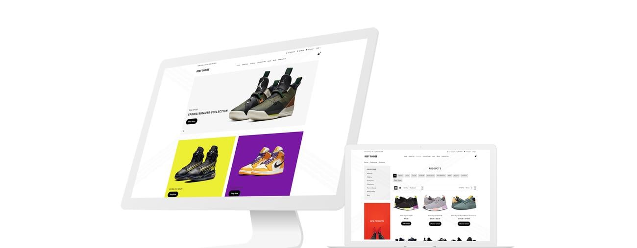 магазин обуви clean shopify тема