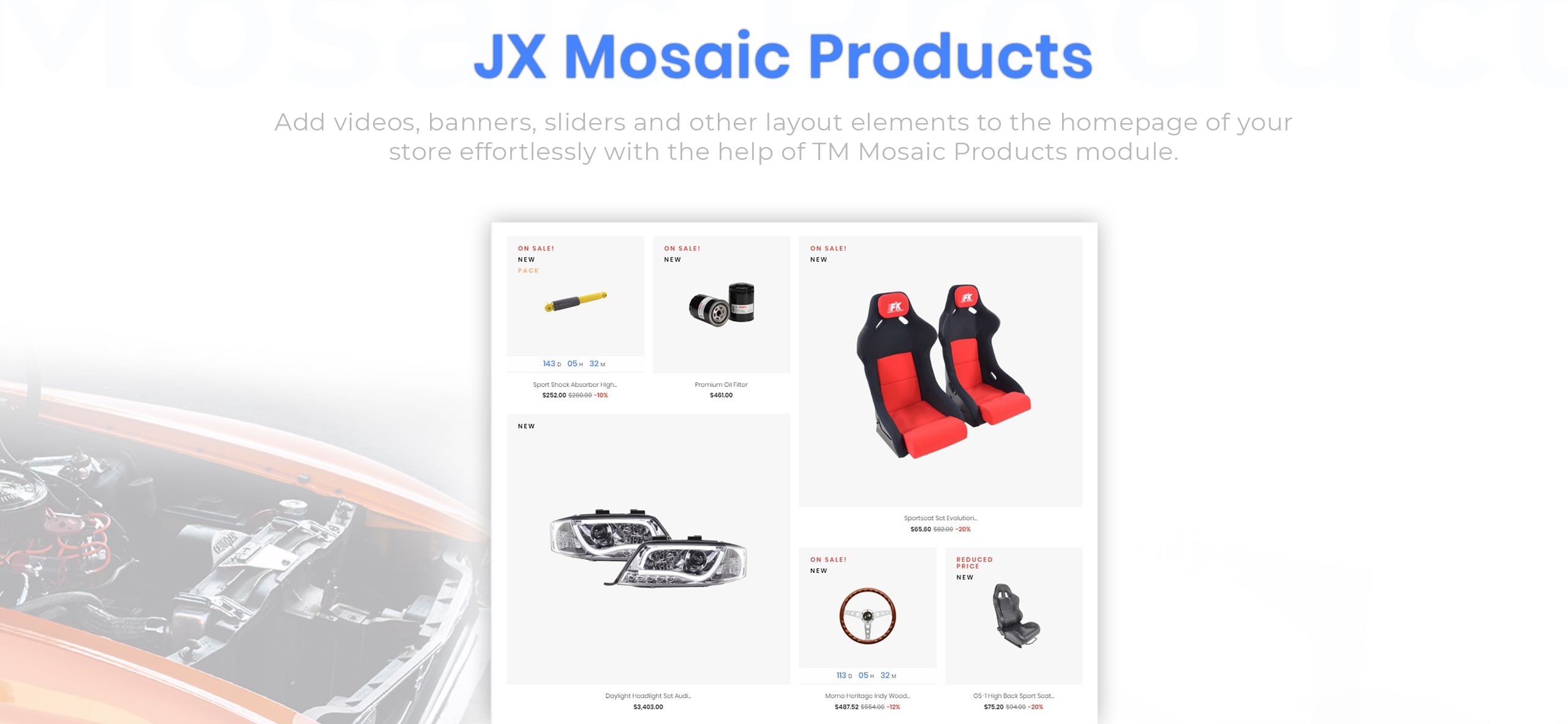 магазин запасных частей clean bootstrap ecommerce prestashop theme