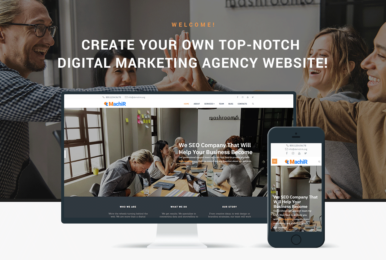 digital marketing agency многофункциональная современная тема wordpress elementor