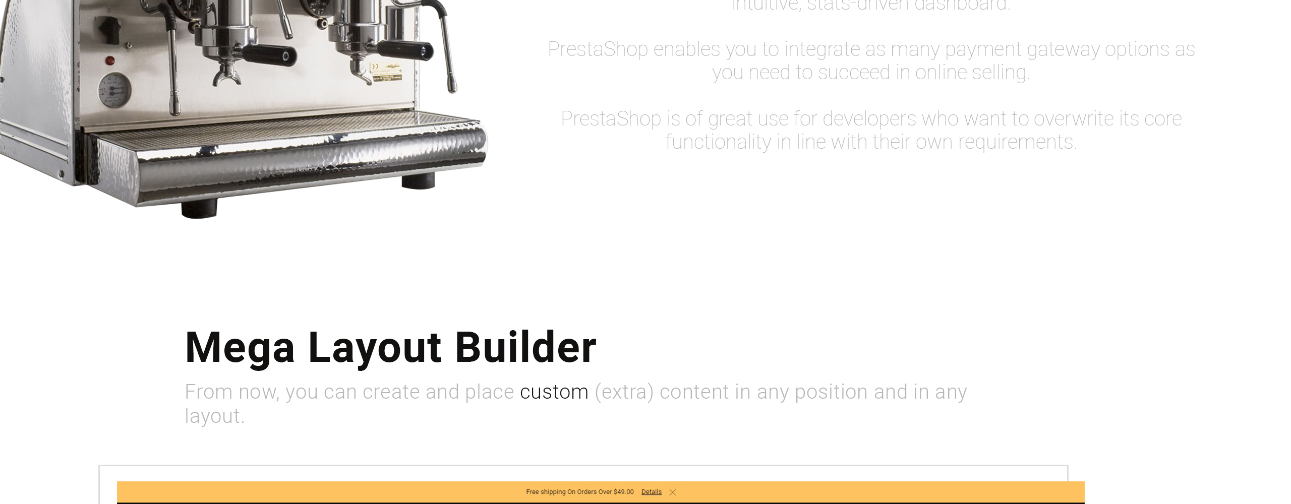 профессиональная кофеварка store clean bootstrap ecommerce prestashop theme
