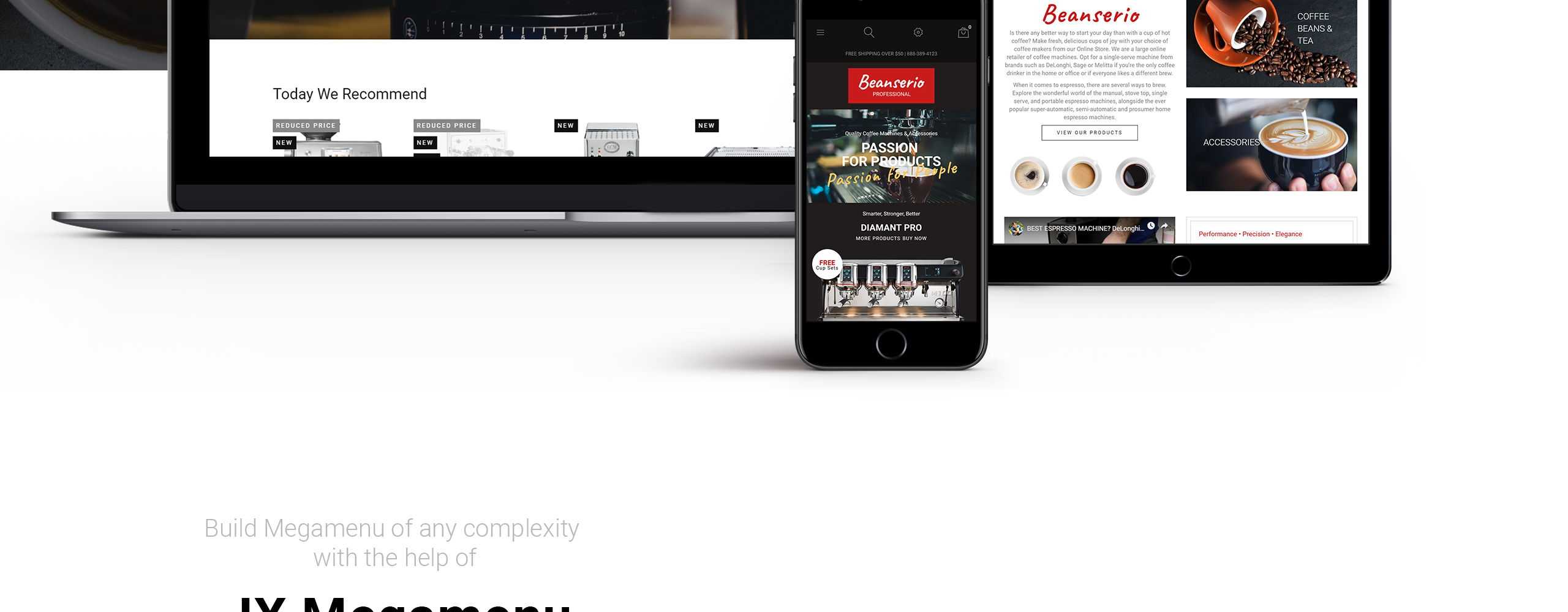профессиональная кофеварка store clean bootstrap ecommerce prestashop theme
