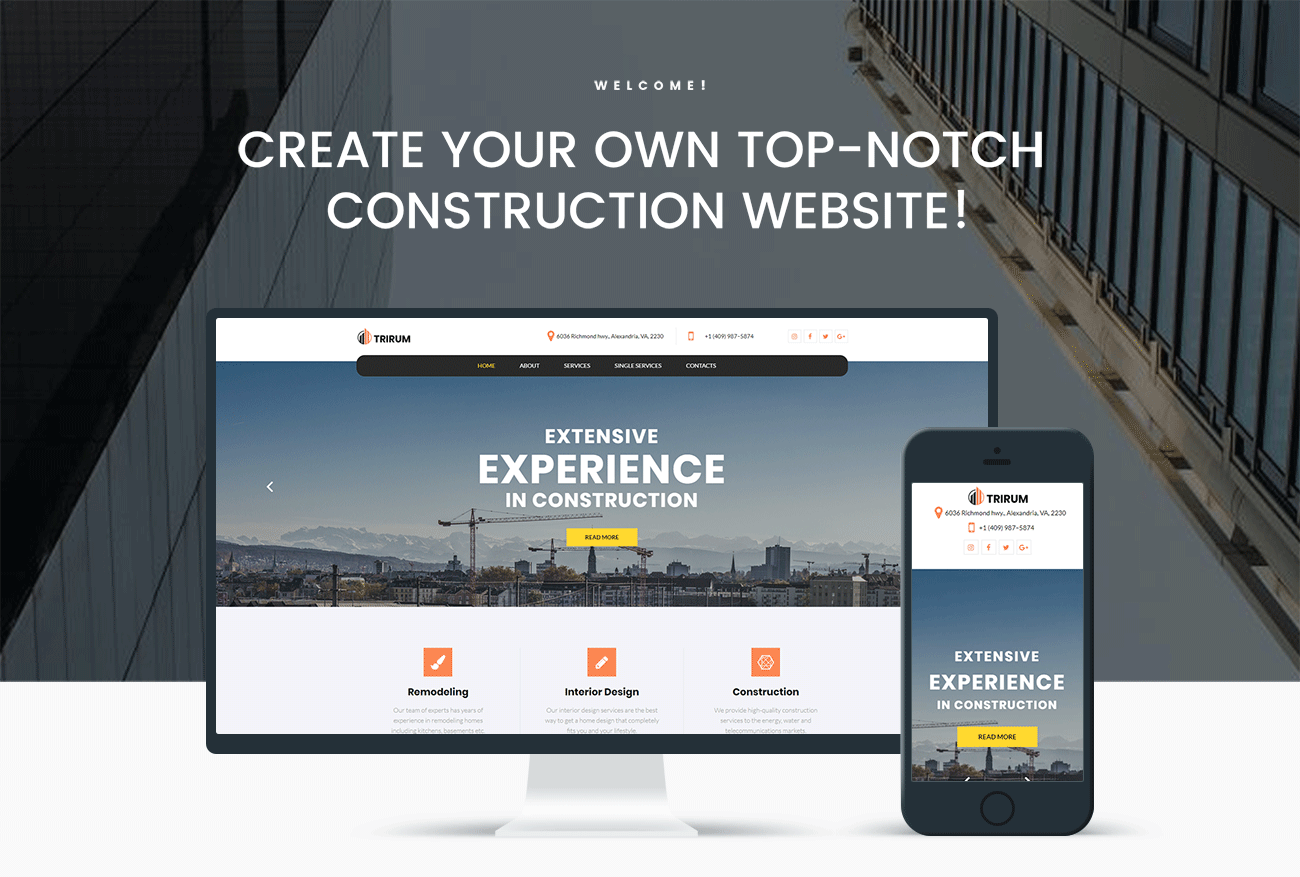 строительство многоцелевой современной темы wordpress elementor