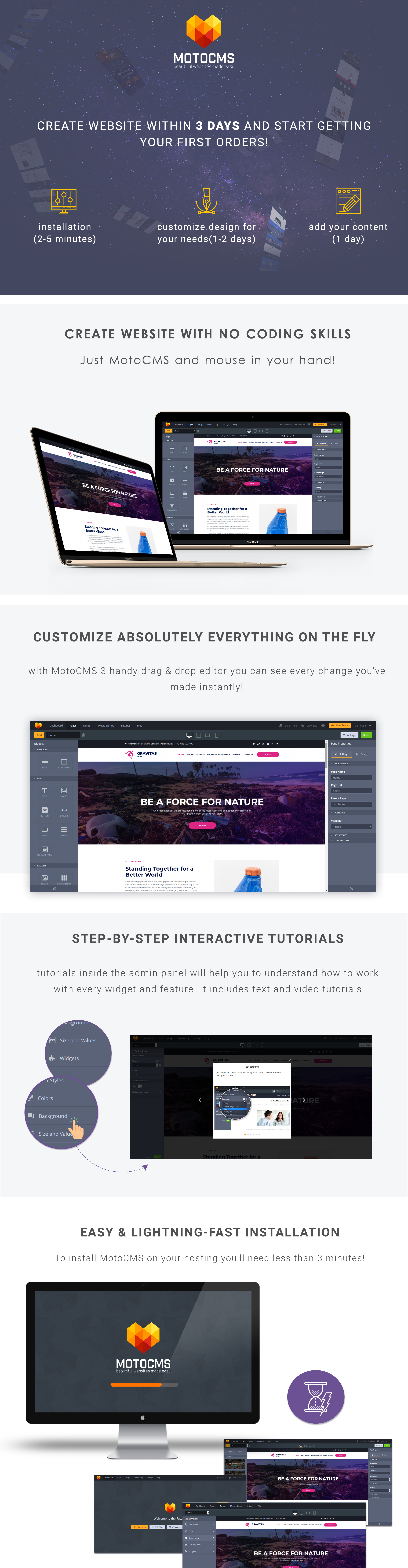 Charity Organizations Moto CMS 3 Template