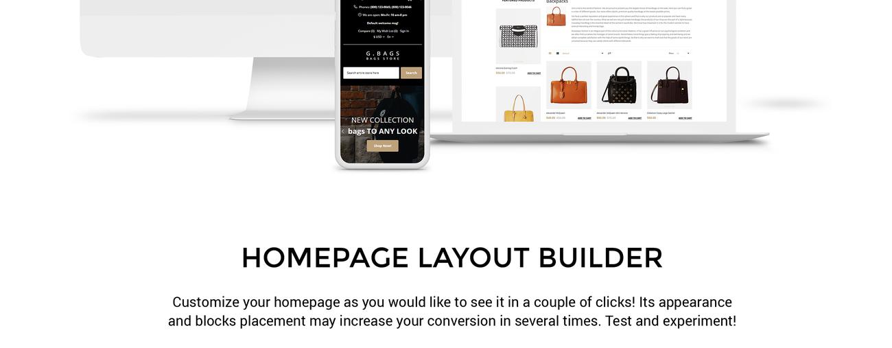 сумочка чистый шаблон opencart