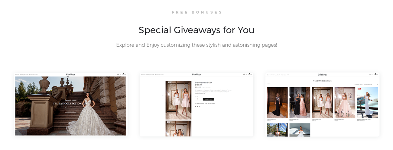 свадебный салон ecommerce modern elementor woocommerce theme