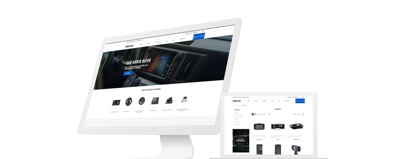автомобильная аудиосистема многостраничная современная тема shopify