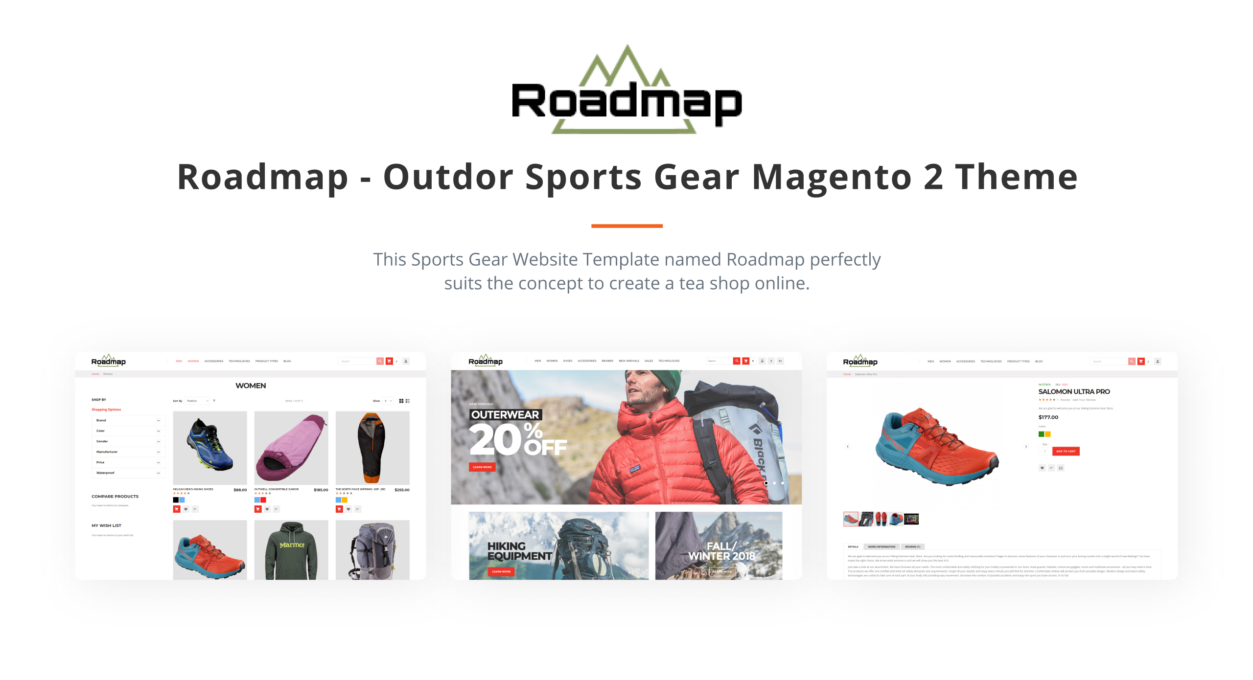 открытый спортивный магазин снаряжения шаблон magento тема