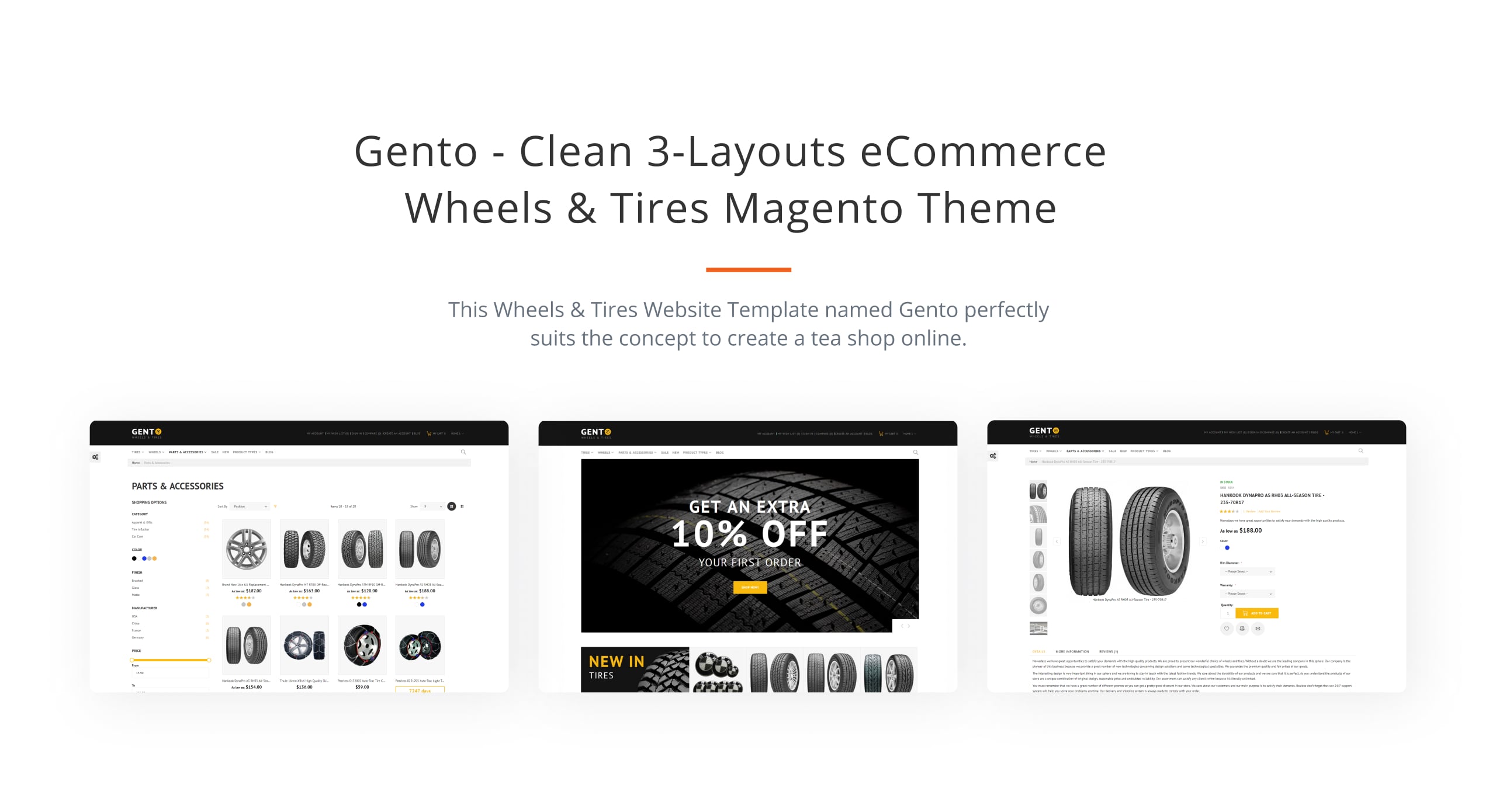Layouts eCommerce Wheels & Tires Magento Theme
