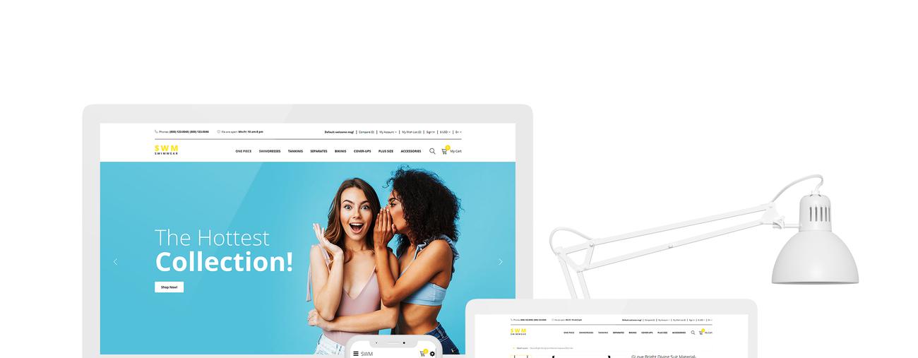 плавание многостраничный чистый шаблон opencart