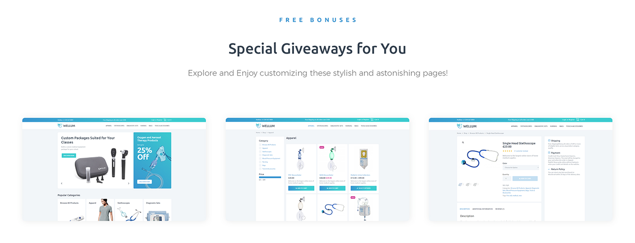 медицинская электронная коммерция классический элементор woocommerce тема