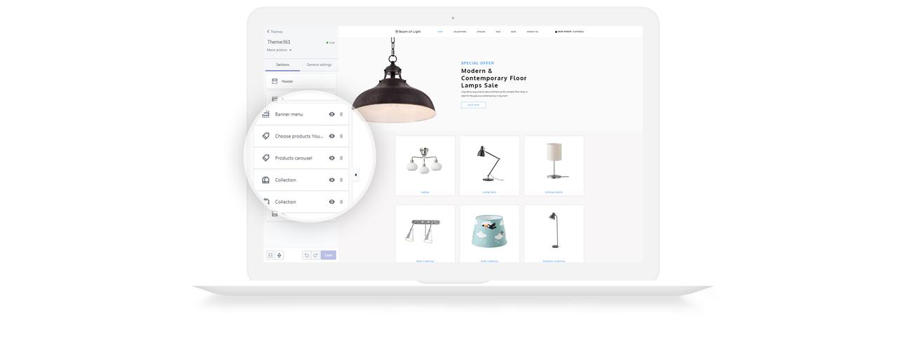 освещение и электричество многостраничная чистая тема shopify