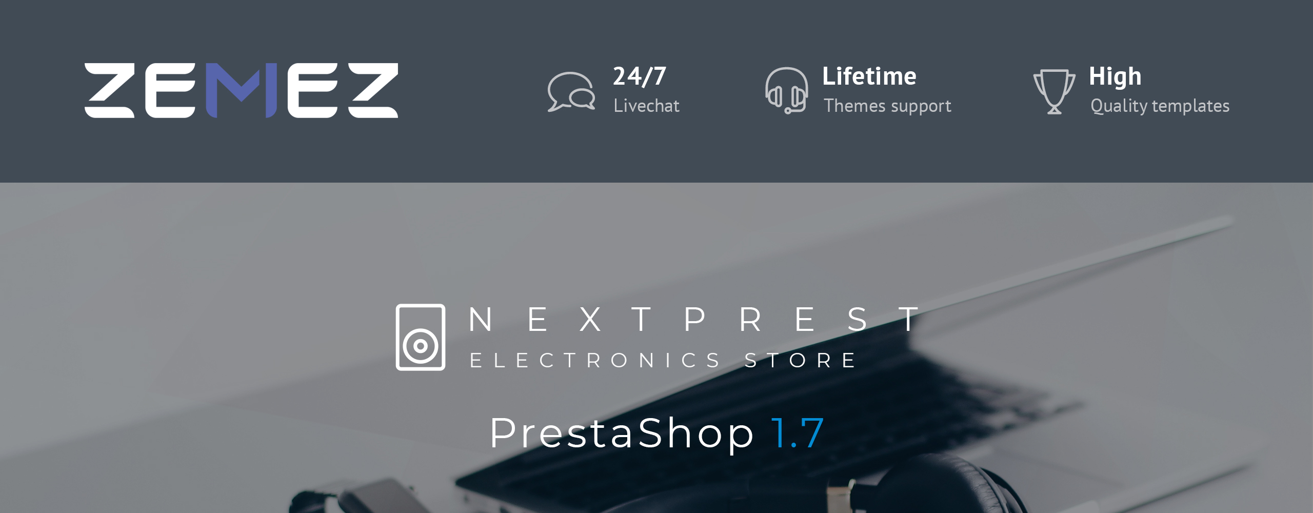 магазин электроники clean bootstrap ecommerce prestashop тема