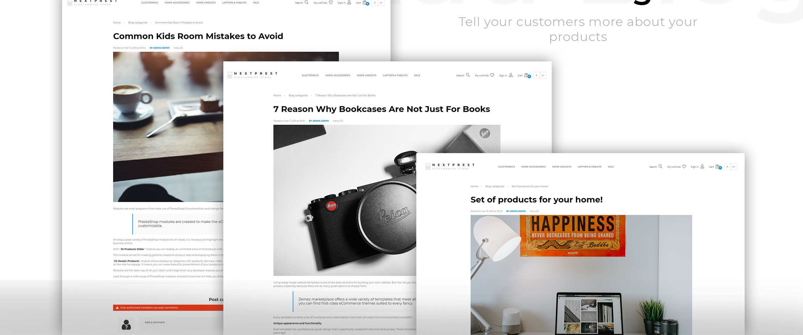 магазин электроники clean bootstrap ecommerce prestashop тема