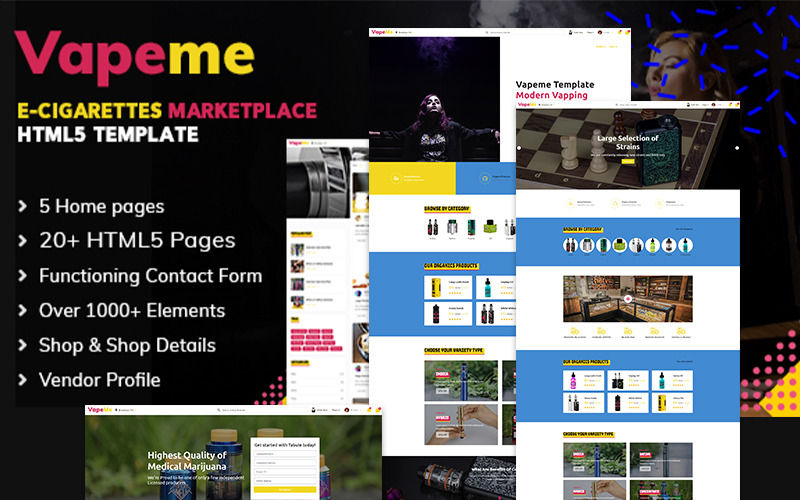 Vape Shop HTML5 Website Template