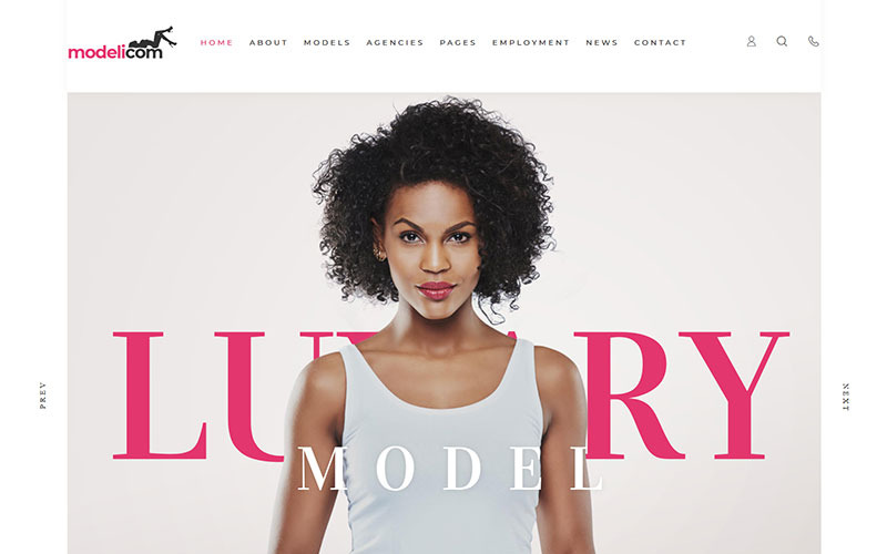 modelicom model agency &amp; portfolio wordpress тема