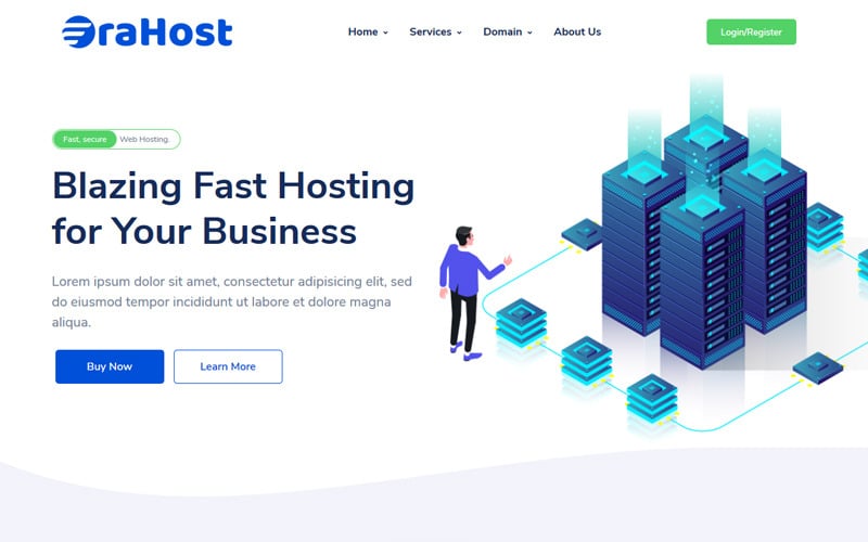 шаблон сайта erahost whmcs