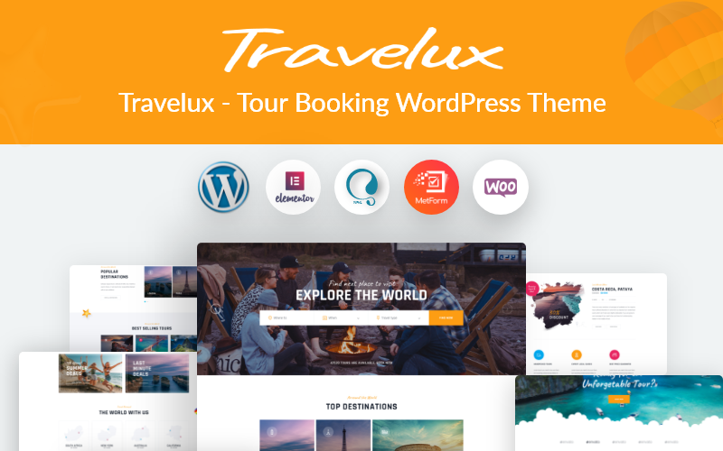 бронирование туров wordpress тема