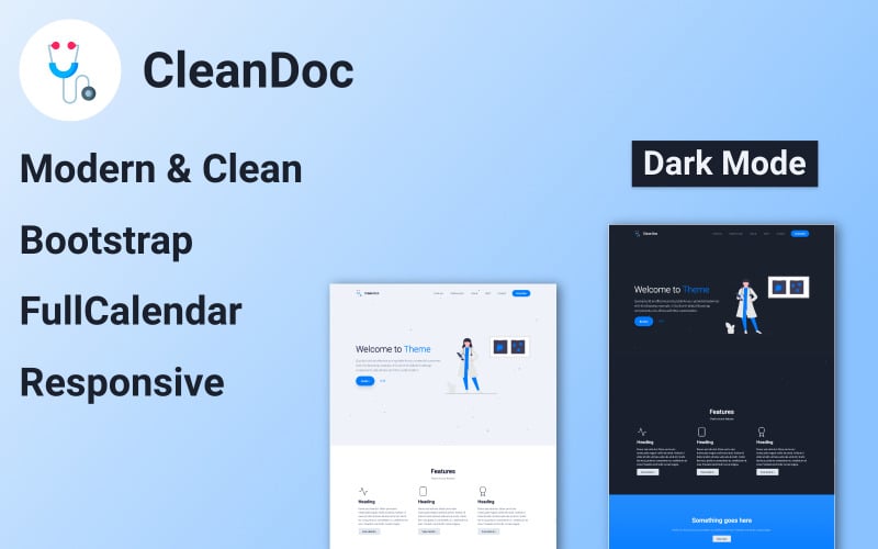 шаблон целевой страницы cleandoc