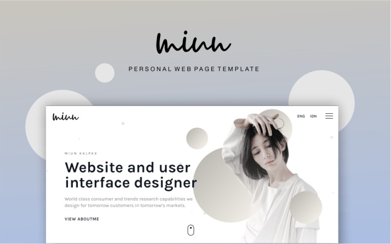 miun personal webpage шаблон сайта