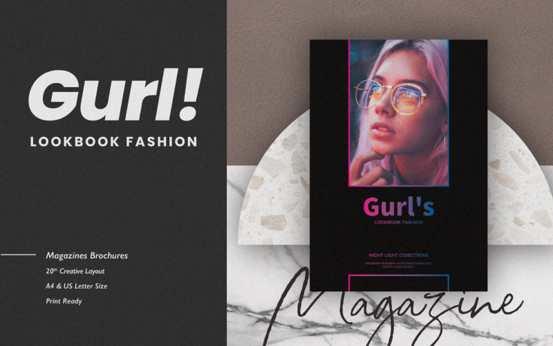 Download Magazine Template "Gurl Lookbook Collection Magazine Template" / Gurl Lookbook Collection Magazine Template - Magazine Template на тему графика a4,adobe,business,catalog,clean,creativepreneur,indesign,layout,magazine,minimalist,modern,print,printable,professional,template,usletter,workbook,niches,pitch,deck