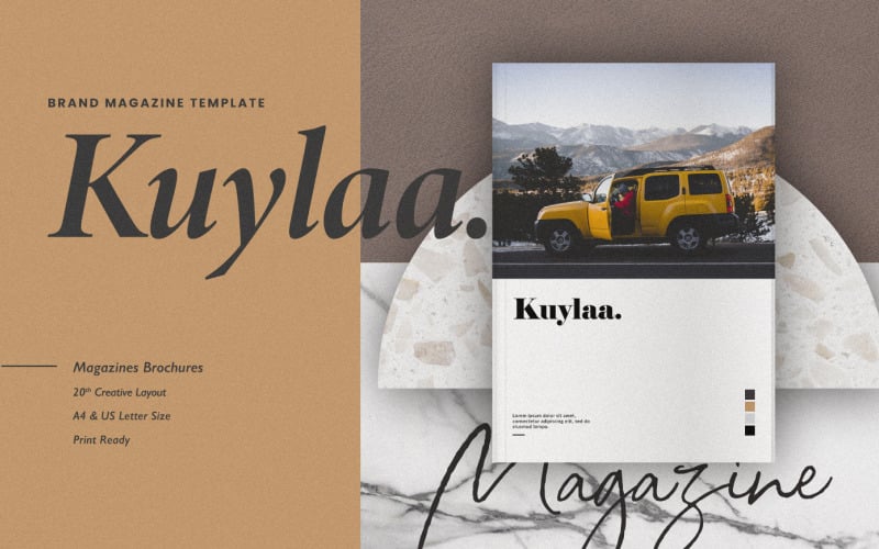 Download Magazine Template "Kuylaa Magazine Template" / Kuylaa Magazine Template - Magazine Template на тему графика a4,adobe,business,catalog,clean,creativepreneur,indesign,layout,magazine,minimalist,modern,print,printable,professional,template,usletter,workbook,niches,pitch,deck