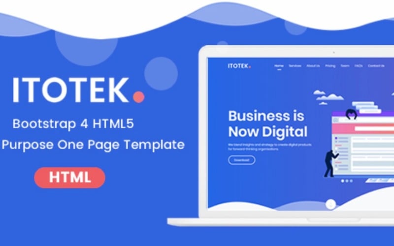 универсальный шаблон целевой страницы bootstrap 4 html 5