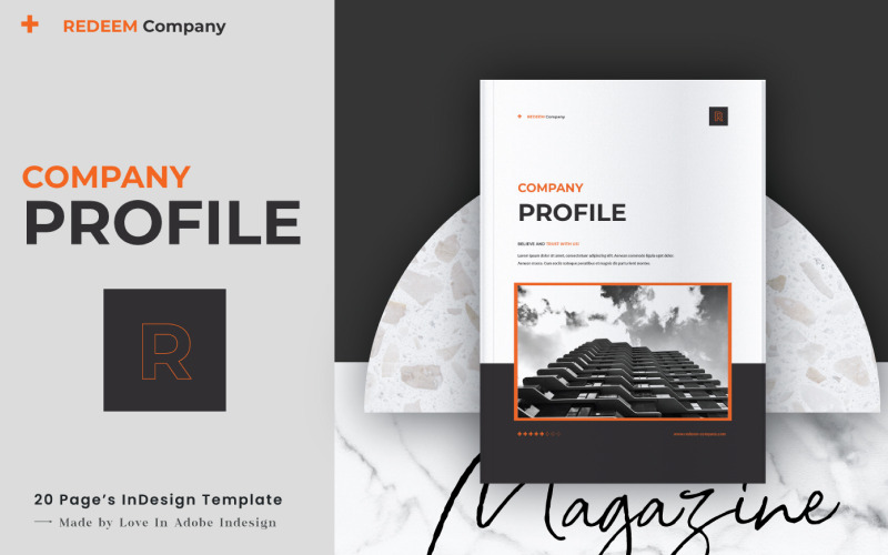 Download Magazine Template "REDEEM CREATIVE COMPANY Magazine Template" / REDEEM CREATIVE COMPANY Magazine Template - Magazine Template на тему графика a4,adobe,business,catalog,clean,creativepreneur,indesign,layout,magazine,minimalist,modern,print,printable,professional,template,usletter,workbook,niches,pitch,deck