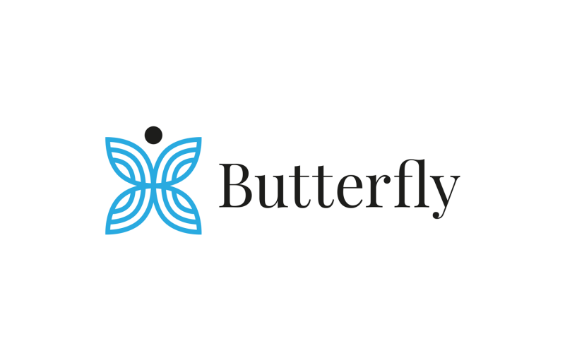Download Шаблон логотипа "Butterfly Logo Template" / Butterfly Logo Template - Шаблон логотипа на тему графика logo,icon,sign,company,business,startup,application,corporate,trendy,technology,clean,modern,butterfly,animal,blue