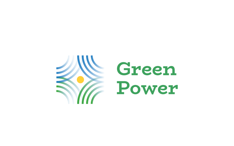 Download Шаблон логотипа "Green Power Logo Template" / Green Power Logo Template - Шаблон логотипа на тему графика logo,icon,sign,company,business,startup,application,corporate,trendy,technology,clean,modern,ecology,green,power