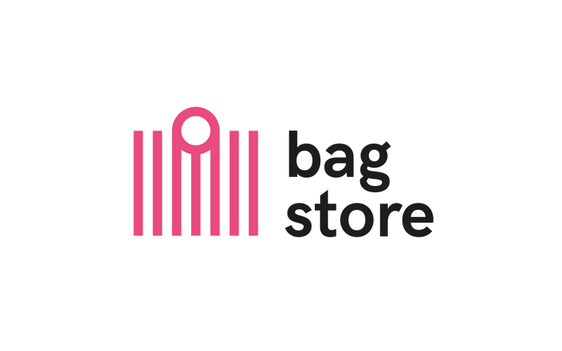 Download Шаблон логотипа "Bag Store Logo Template" / Bag Store Logo Template - Шаблон логотипа на тему графика bag,store,fashion,case,pink,logo,modern,minimalistic,promo,symbol,sign,travel