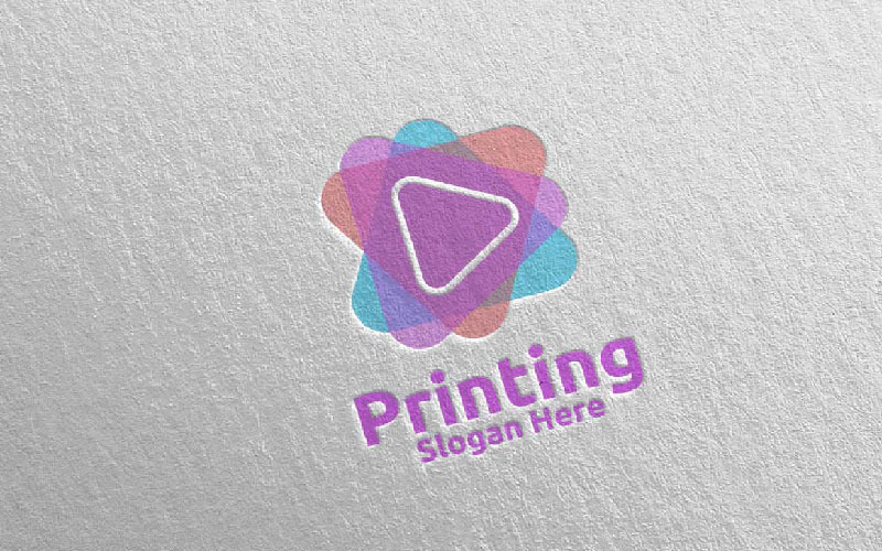 Download Шаблон логотипа "Play Printing Company Design Logo Template" / Play Printing Company Design Logo Template - Шаблон логотипа на тему графика play,logo,printing,media,printer,retail,scan,toner,album,book,journal,paint,advertising,copy,newspaper,paper,cmyk,color,colorful,magazine