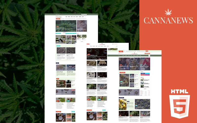 каннабис онлайн журнал html5 шаблон сайта