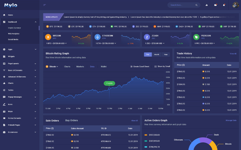 универсальный шаблон администратора bootstrap 4