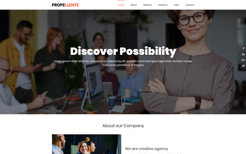 propellente универсальный html шаблон целевой страницы