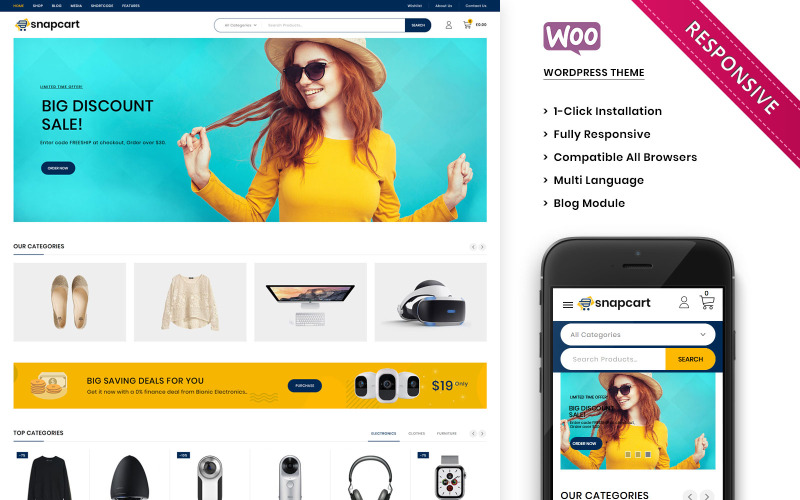конечная мега магазин отзывчивый woocommerce тема