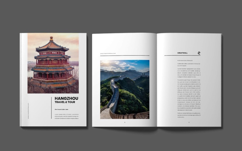 Download Magazine Template "Travel Tour Magazine Template" / Travel Tour Magazine Template - Magazine Template на тему графика magazine,template,print,editorial,catalog,brochure,look,layout,lifestyle,elegant,modern,clean,design,cover,pageundefined
