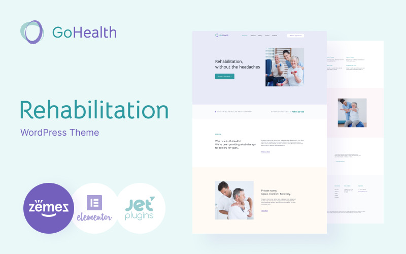 Rehabilitation Website Template WordPress Theme