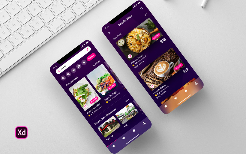 Download UI элементы "Restaurant App UI Elements" / Restaurant App UI Elements - UI элементы на тему графика ux,ui,template,screen,restaurant,phone,order,mobile,lunch,ios,home,food,dinner,design,delivery,colorful,apps,application,app,android