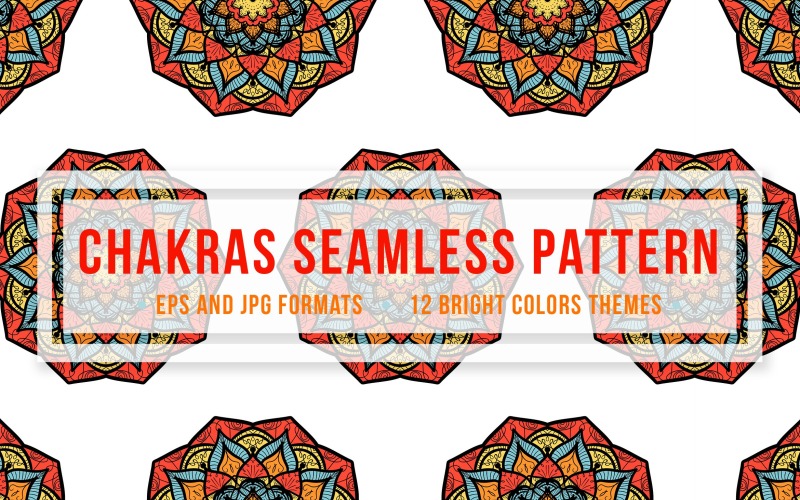 Download Pattern "Chakras Seamless Set Pattern" / Chakras Seamless Set Pattern - Pattern на тему графика vintage,design,retro,fashion,ornamental,vector,floral,boho,texture,fabric,art,tattoo,sun,ornament,magic,decoration,yoga,flower,background,cloth,meditation,geometric,doodle,mandala,arabic,indi