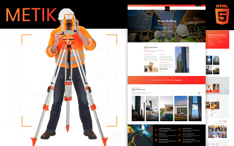 построение шаблона сайта html5