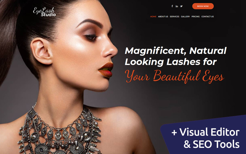 Eyelash Extension Moto CMS 3 Template