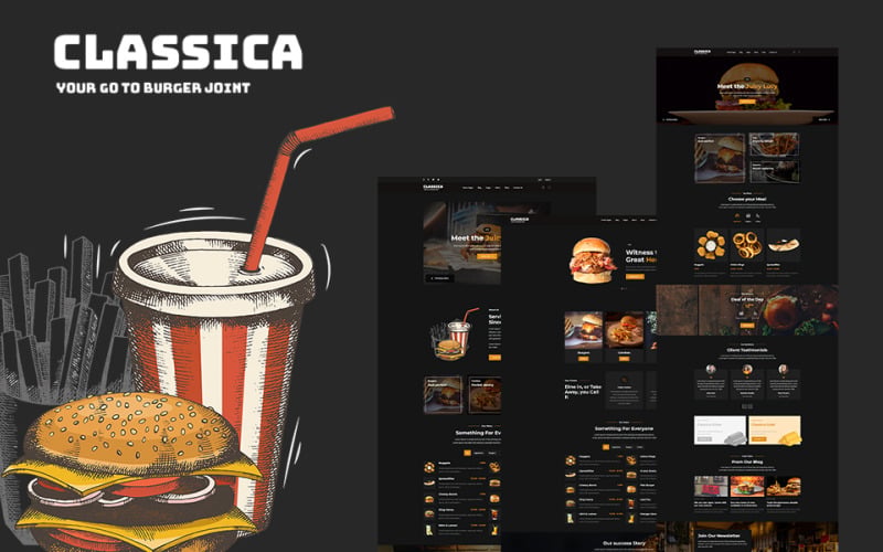 burger joint html5 шаблон сайта