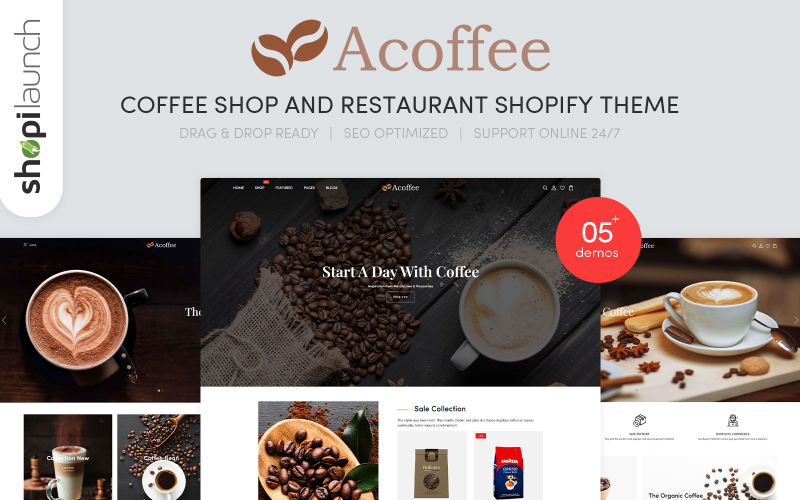 Coffee Shop And Restaurant Shopify Theme