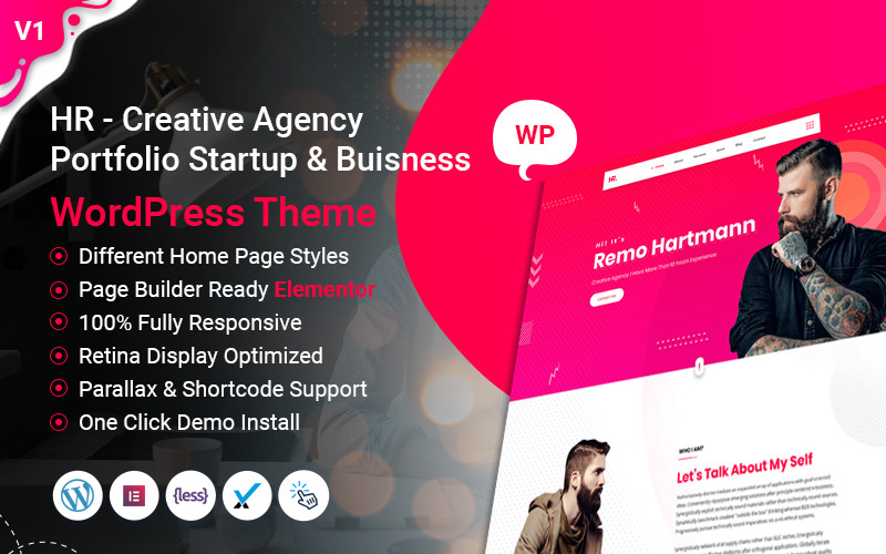 креативное агентство портфолио стартап и бизнес wordpress тема